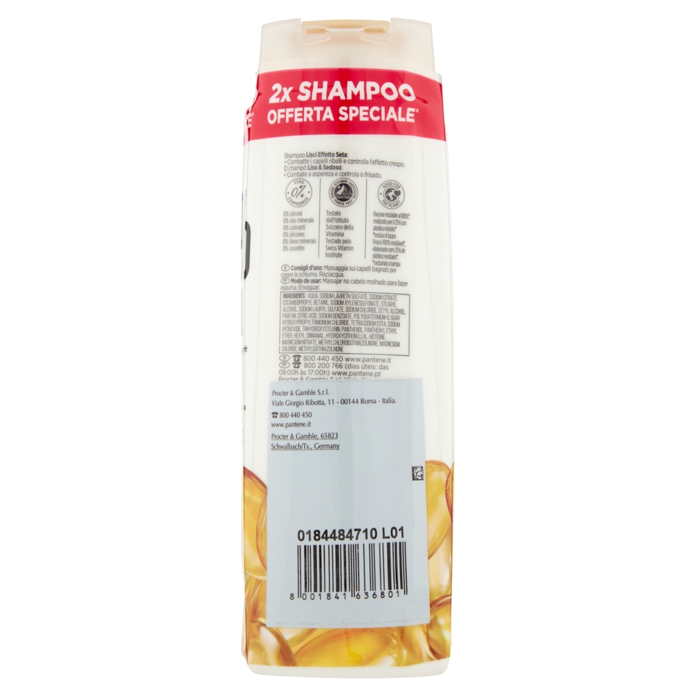 Pantene Pro-V Shampoo Lisci Effetto Seta 2x225 ml